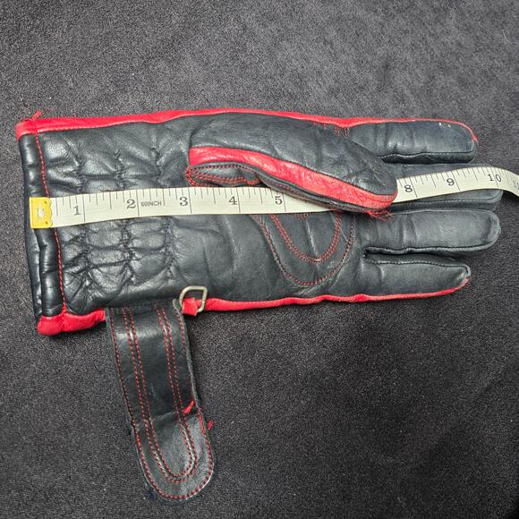 Vintage ARIS Red & Black SOFTAN Winter Weather Snow Ski Gloves Men's Small - Picture 16 of 16